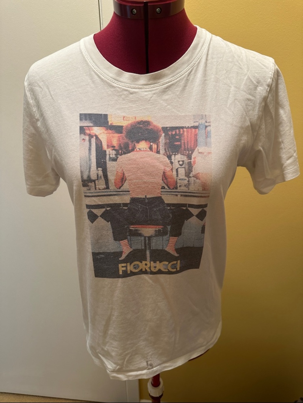Fiorucci White Vintage Diner Graphic Crewneck Tee